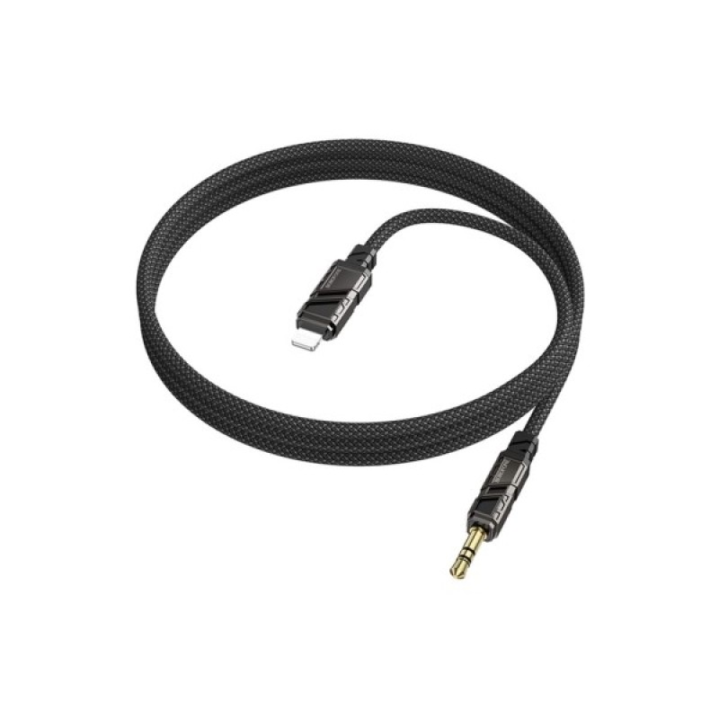 Кабель мультимедійний Lightning to 3.5mm M 1.0m BL22 black BOROFONE (6941991117749)
