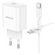 Зарядний пристрій BOROFONE BA81A USB-C PD20W + cable USB-C to USB-C White (6941991108204)