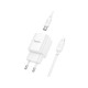 Зарядний пристрій HOCO C146A Charm USB-C PD20W + cable USB-C to Lightning White (6942007630252)
