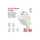 Зарядний пристрій EMOS V03G35 2xUSB-C 35W GaN (V03G35)