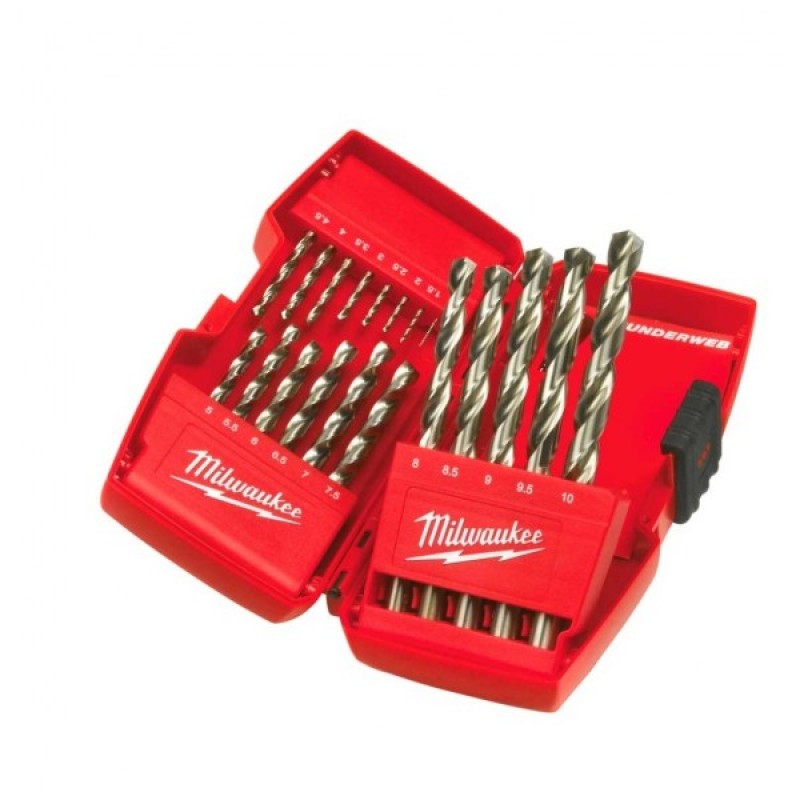 Набір свердл Milwaukee по металу THUNDERWEB HSS-G DIN338 19шт (4932352374)