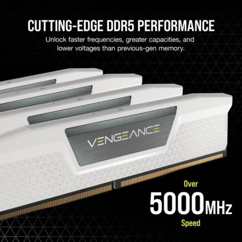 Модуль пам'яті для комп'ютера DDR5 32GB (2x16GB) 5600 MHz Vengeance White Corsair (CMK32GX5M2B5600C36W)