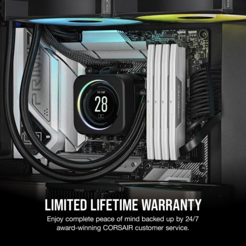 Модуль пам'яті для комп'ютера DDR5 32GB (2x16GB) 5600 MHz Vengeance White Corsair (CMK32GX5M2B5600C36W)