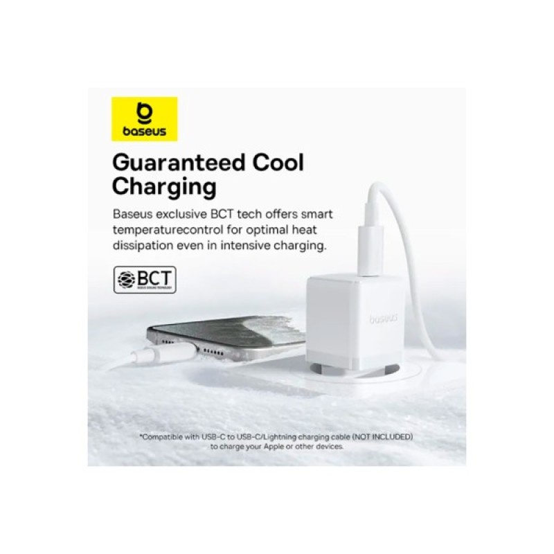Зарядний пристрій Baseus Palm Fast Charger 1C 20W + Cable 1.0m Type-C 60W white (P10111602213-01)
