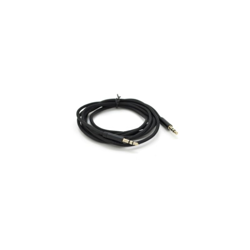 Кабель мультимедійний 3.5mm M to 3.5mm M 1.0m black VEGGIEG (YT-AUXGJ(M)/(M)-AB-1)