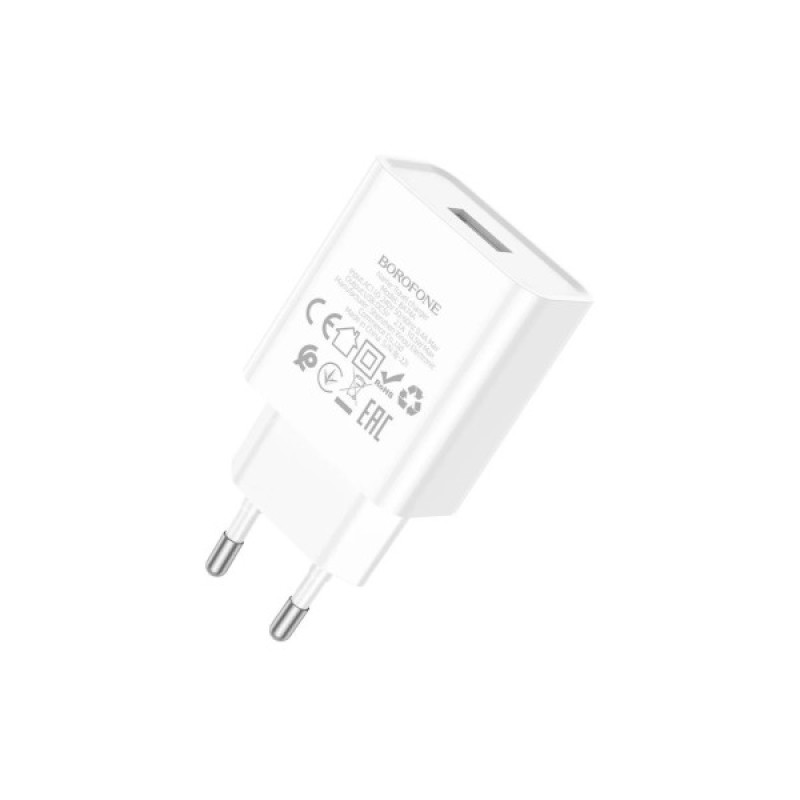 Зарядний пристрій BOROFONE BA74A USB 10.5W white (6974443388640)