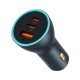 Зарядний пристрій Baseus Golden Contactor Pro GaN Fast Charging Car Charger U+2C 65W Lunar Gray (C00035202841-00)