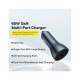 Зарядний пристрій Baseus Golden Contactor Pro GaN Fast Charging Car Charger U+2C 65W Lunar Gray (C00035202841-00)