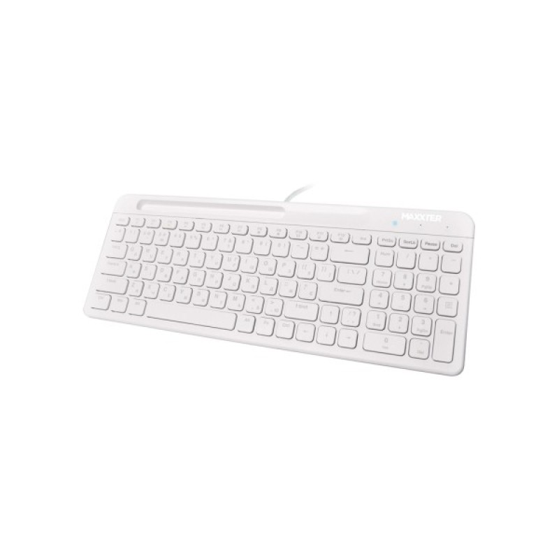 Клавіатура Maxxter KB-01W-UA USB White (KB-01W-UA)