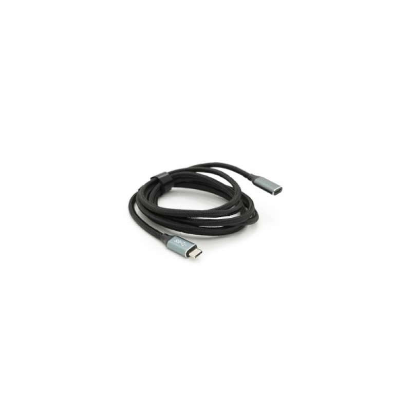Дата кабель USB-C M/F 2.0m USB 3.2 Gen2 100W 10Gbps 4K60Hz black Voltronic (YT-TC-TC-EXB-2m)