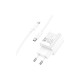Зарядний пристрій HOCO C148A USB-C PD30W + cable USB-C to USB-C white (6942007630320)
