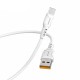 Дата кабель USB 2.0 AM to USB-C 1.0m 2.4A silicone white Denmen (DM-D06T-WH)