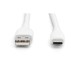 Дата кабель USB 2.0 AM to Type-C 1.0m 60W white Digitus (AK-300340-010-W)