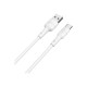 Дата кабель USB 2.0 AM to USB-C 1.0m 3A silicone BX30 white BOROFONE (6931474706935)