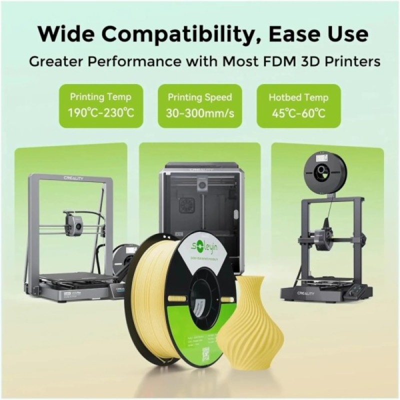 Пластик для 3D-принтера Creality Soleyin 1кг, 1.75мм, gray (3301010501)