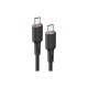 Дата кабель USB-C to USB-C 1.2m 3A 60W silicone C2-03 black Acefast (6974316280729)