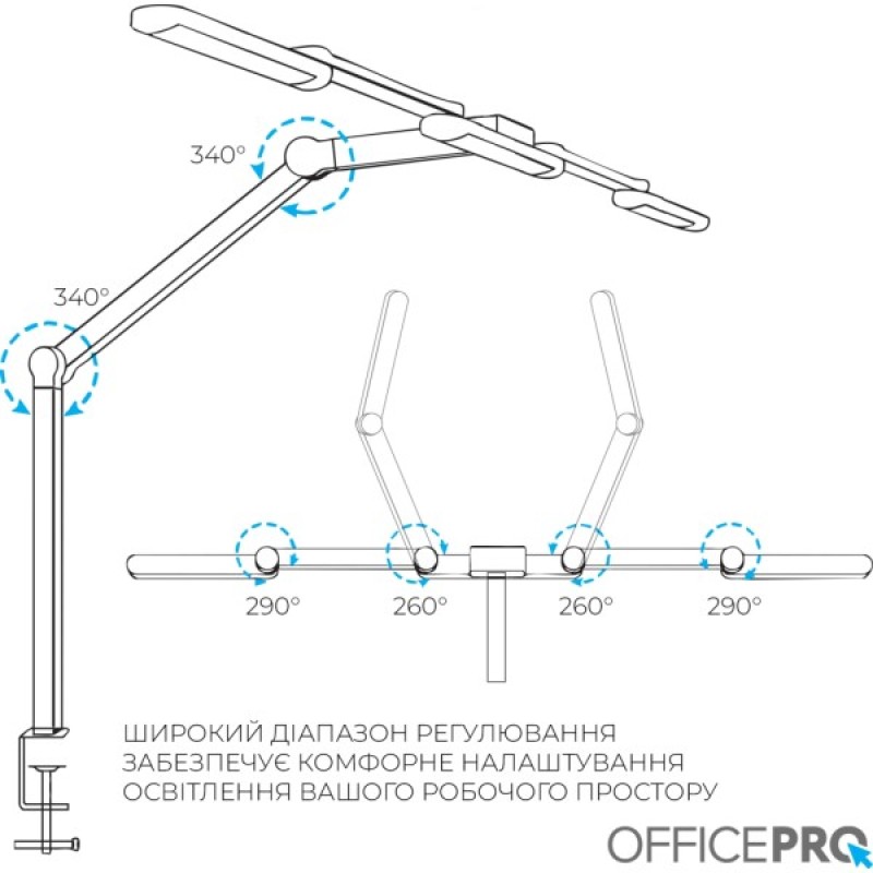 Настільна лампа OfficePro LED лампа на монітор SL300B (SL300B)