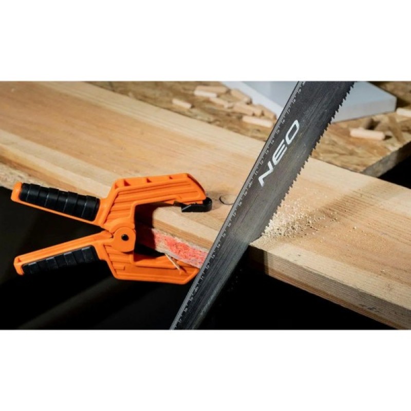 Струбцина Neo Tools затискач пружинний, пластик, 75мм (45-522)