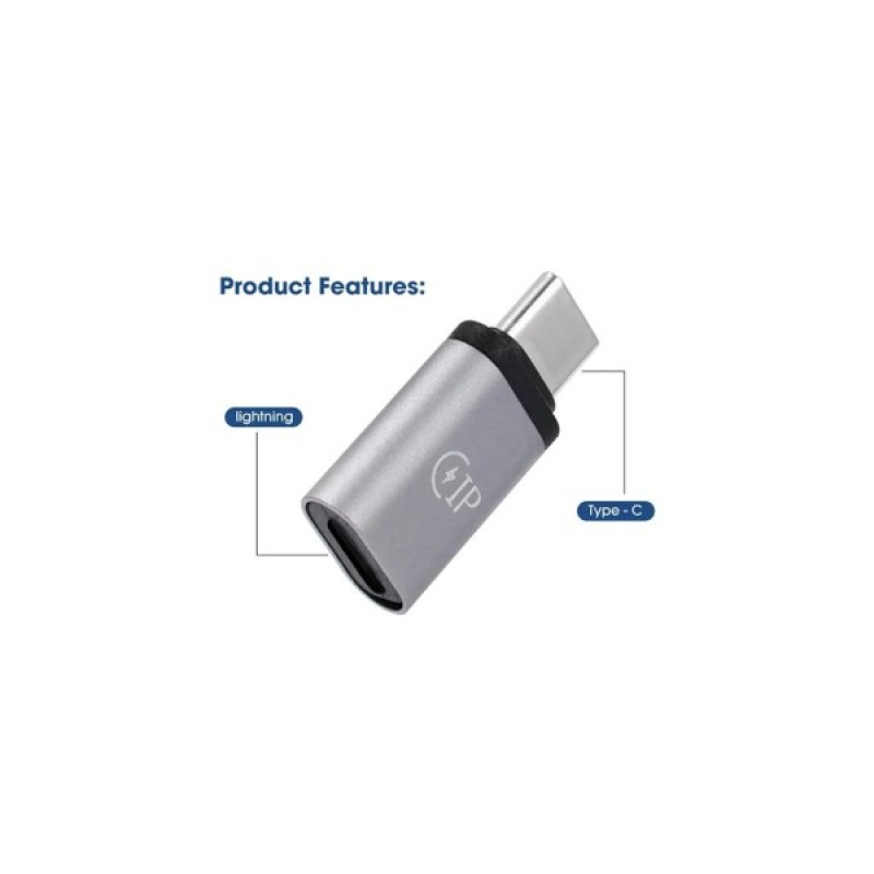 Перехідник Lightning F to USB-C M gray XoKo (XK-AC-027)