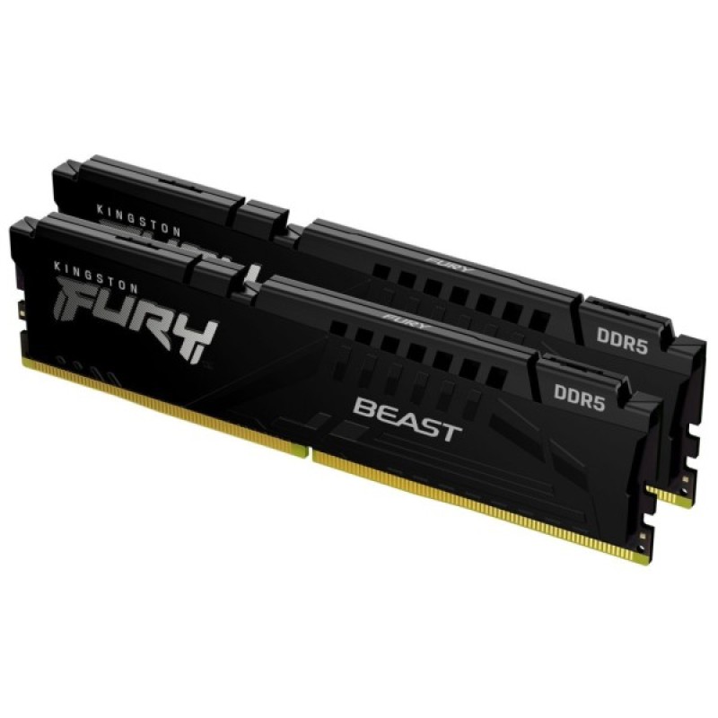 Модуль пам'яті для комп'ютера DDR5 64GB (2x32GB) 5600 MHz Beast EXPO Black Kingston Fury (ex.HyperX) (KF556C40BB2K2-64)