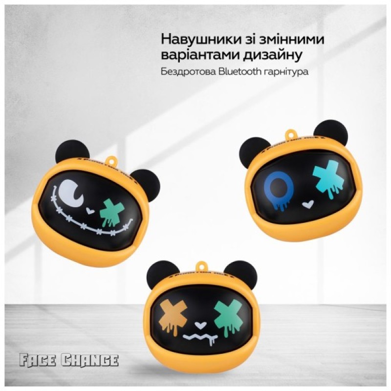 Навушники XoKo G05-face changing TWS Yellow-Black (G05-YEBK)