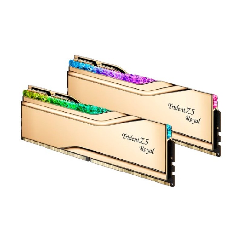 Модуль пам'яті для комп'ютера DDR5 64GB (2x32GB) 6000 MHz Trident Z5 Royal Gold G.Skill (F5-6000J2836G32GX2-TR5G)