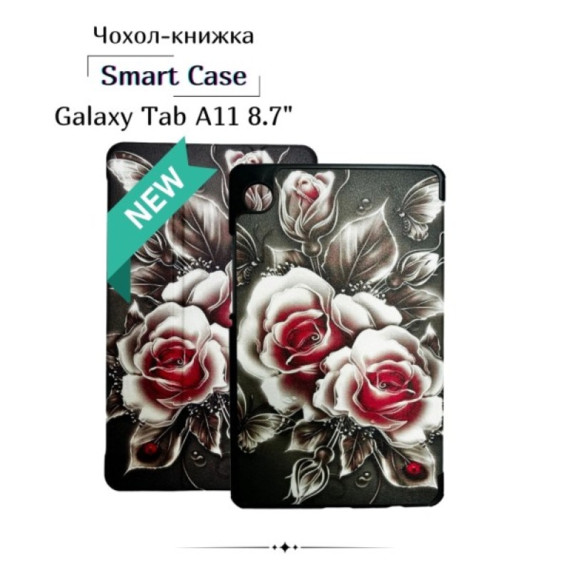 Чохол до планшета BeCover Smart Case Samsung Galaxy Tab A11 SM-X133/X135 8.7" Black Rose (713983)