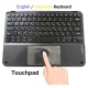 Клавіатура BeCover (265х185 мм) with TouchPad Bluetooth UA Black (713401)